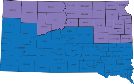 State Map - South Dakota