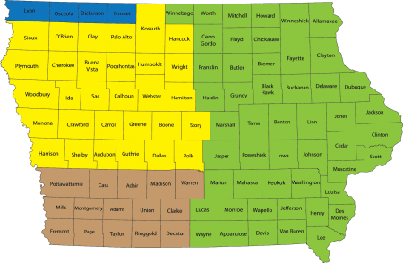 State Map - Iowa